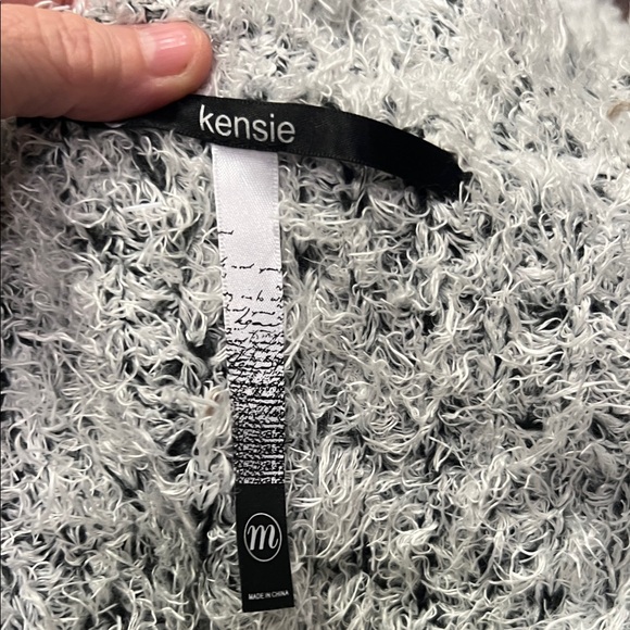 Kensie White Fuzzy Cardigan - Picture 9 of 12